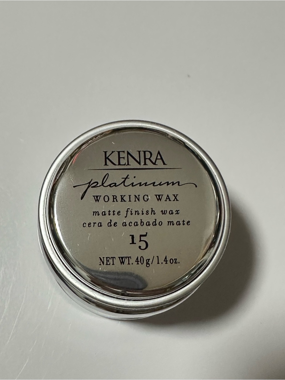 Kenra Platinum Working Wax 15 — Matte Finish Styling Wax (Silver)